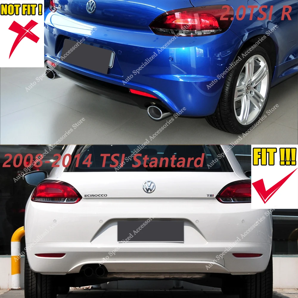 Difusor trasero negro brillante para VW Scirocco MK3