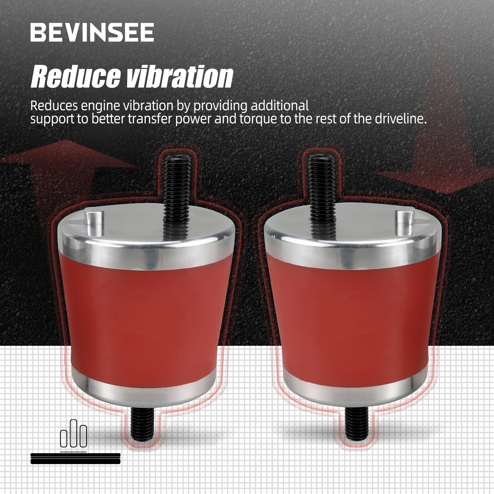 Soportes de motor BEVINSEE de poliuretano – BMW E36/E46 M3 - imagen 4
