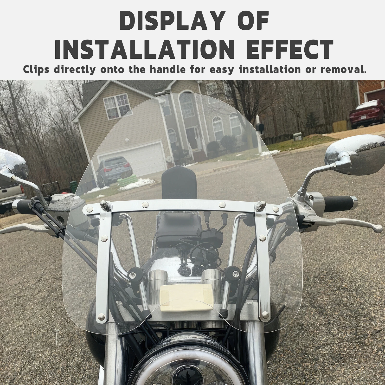 Deflector de manillar universal para moto 7/8 y 1 pulgada - imagen 4