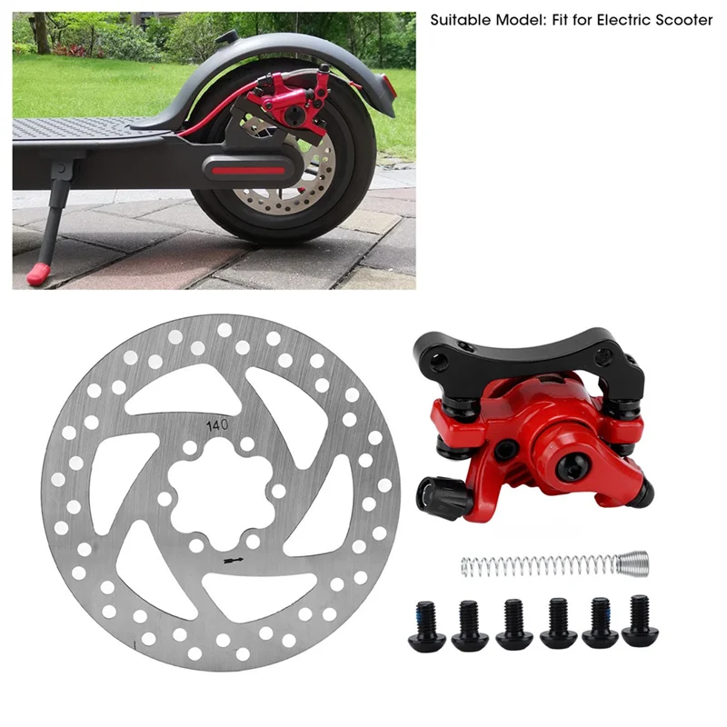 Kit pinza freno aleación 140mm 6 agujeros scooter eléctrico - imagen 3