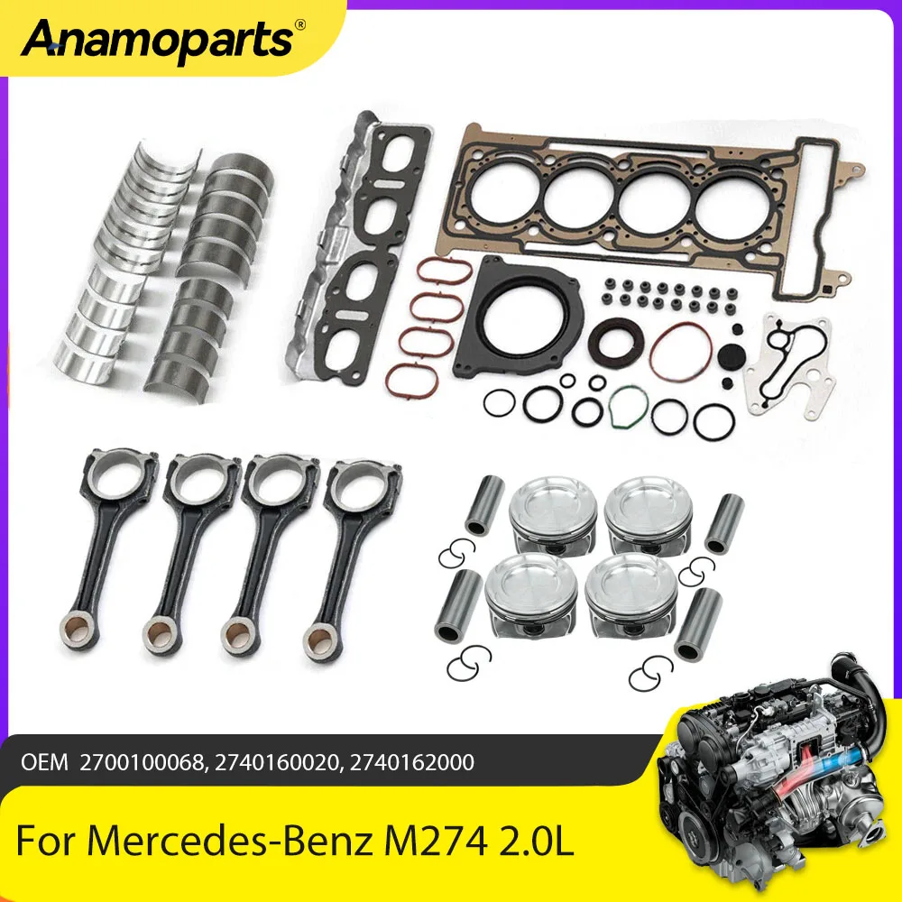 Kit juntas motor reconstrucción cojinetes de biela – Mercedes C250 W212