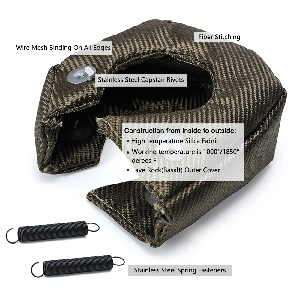 Turbocompresor T25/T28 titanio con protector térmico - universal tuning - imagen 4