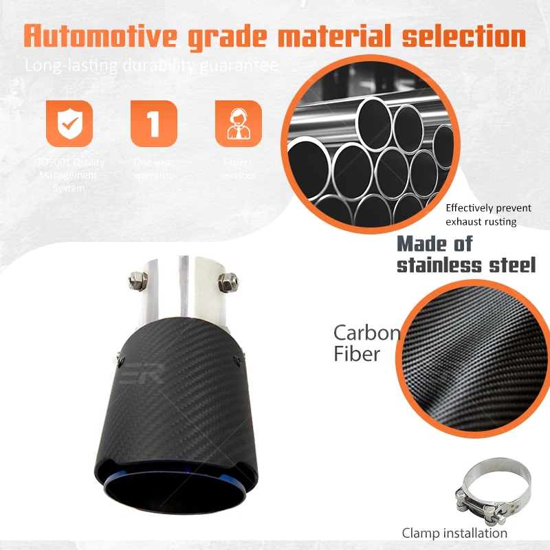 Silenciador fibra de carbono 38-54 mm ajustable - escape universal - imagen 4