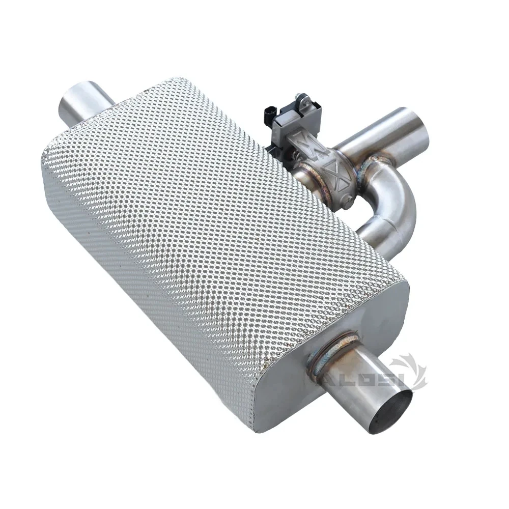 Silenciador universal de escape Catback, instalación de automóviles de carreras de alto rendimiento, cubierta de aislamiento térmico de diámetro de válvula personalizada - imagen 2