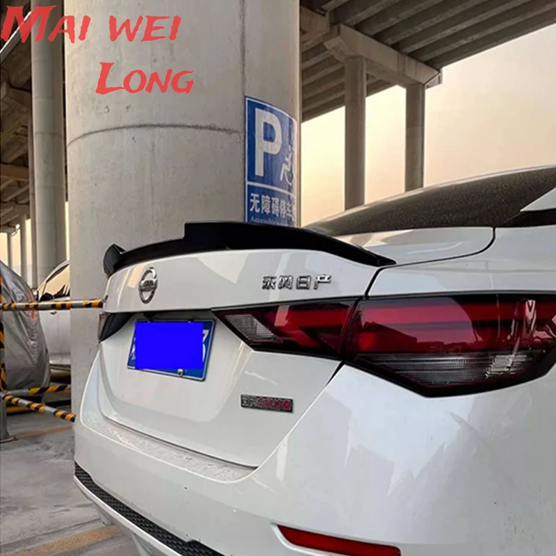 Para Nissan Sentra SYLPHY 2019 2020 alerón de plástico ABS Primer Color alerón trasero del maletero del coche - imagen 2