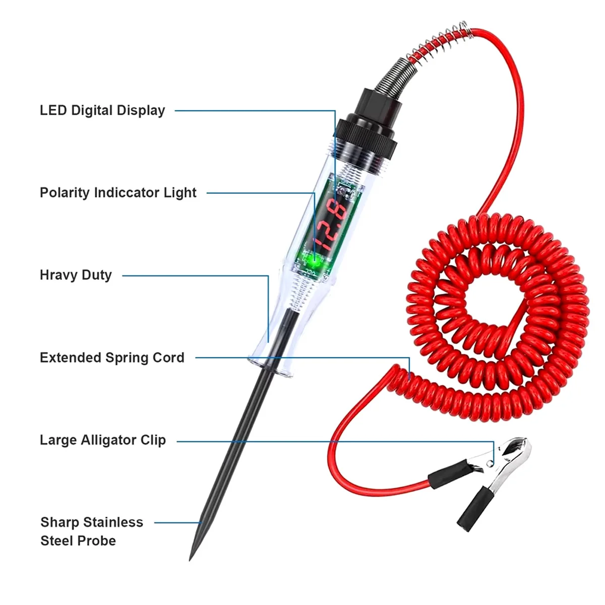 Comprobador de circuitos para coche LED 5-90 V - imagen 2