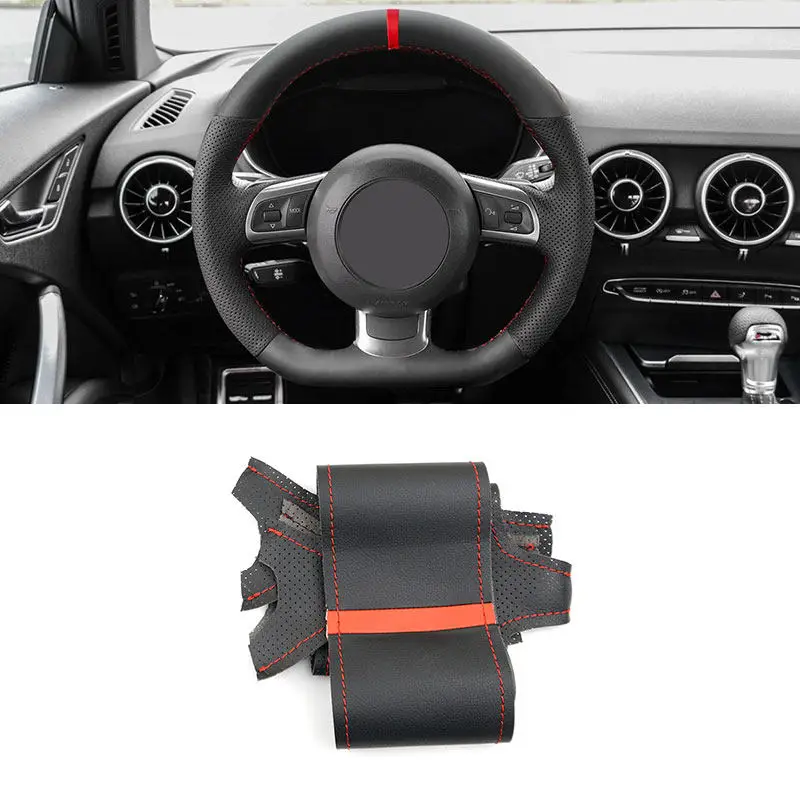 Funda volante cuero cosida a mano Audi A3 8P Sportback y TT 8J