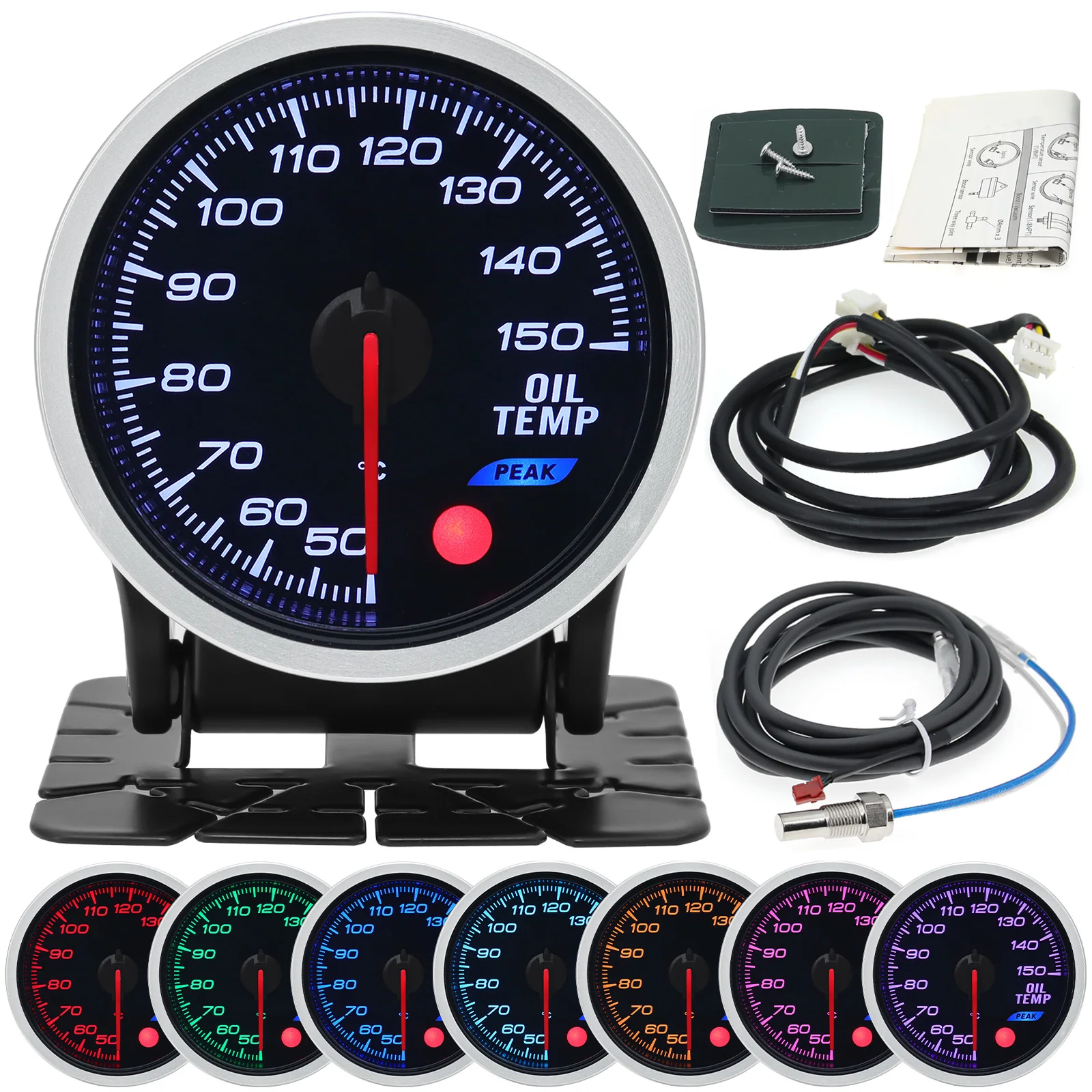 Medidor temperatura de escape EGT 52 mm 8 colores - imagen 2