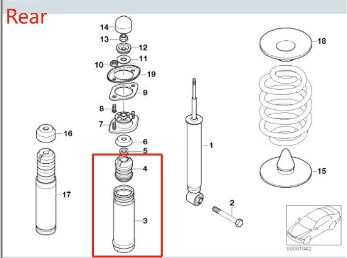 amortiguador tope suspensión delantera BMW E46