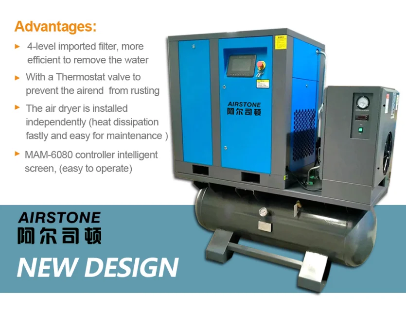 Compresor de aire de tornillo industrial