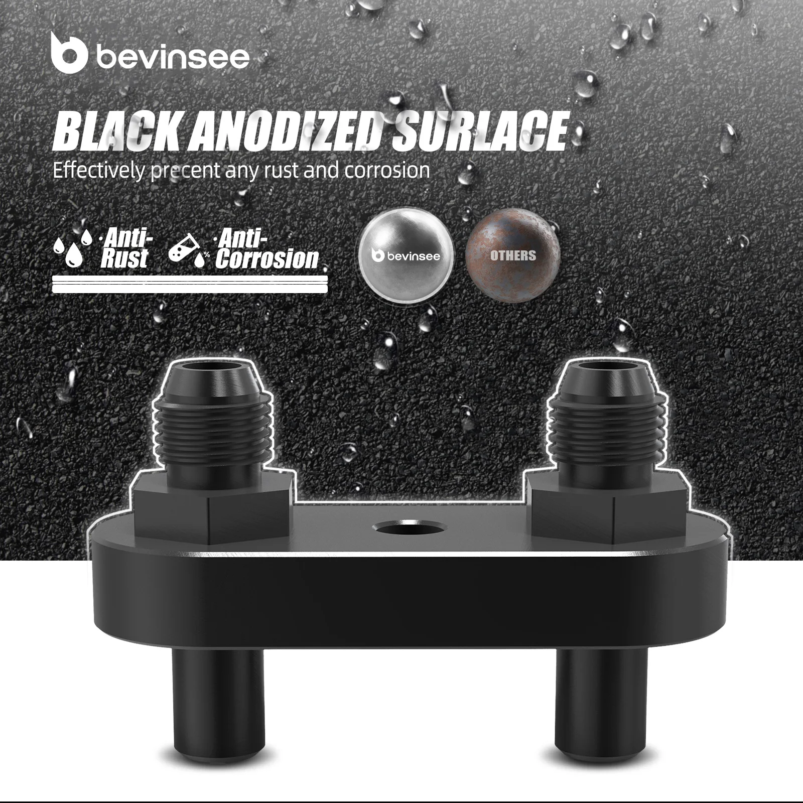 Adaptador BEVINSEE 6AN enfriador aceite transmisión 6L80E 6L90E 8L90E - imagen 3