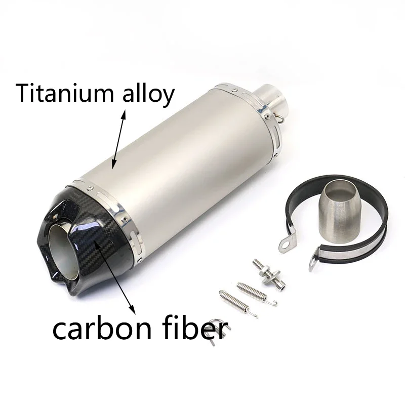 Silenciador Universal de fibra de carbono modificado para escape de motocicleta, 51mm, para ZX10R ZX6R GSXR 600 GSXR750 R6 K8 K6 CBR250 CB600 MT07 - imagen 3