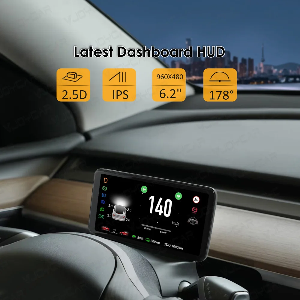 Vjoycar Pantalla LCD HUD velocímetro para Tesla Model 3 - imagen 5