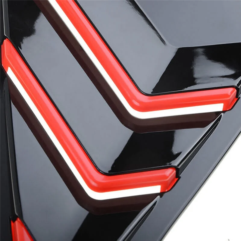 Persianas laterales traseras negro-rojo Honda Civic Sedan 2022-2023 - imagen 3