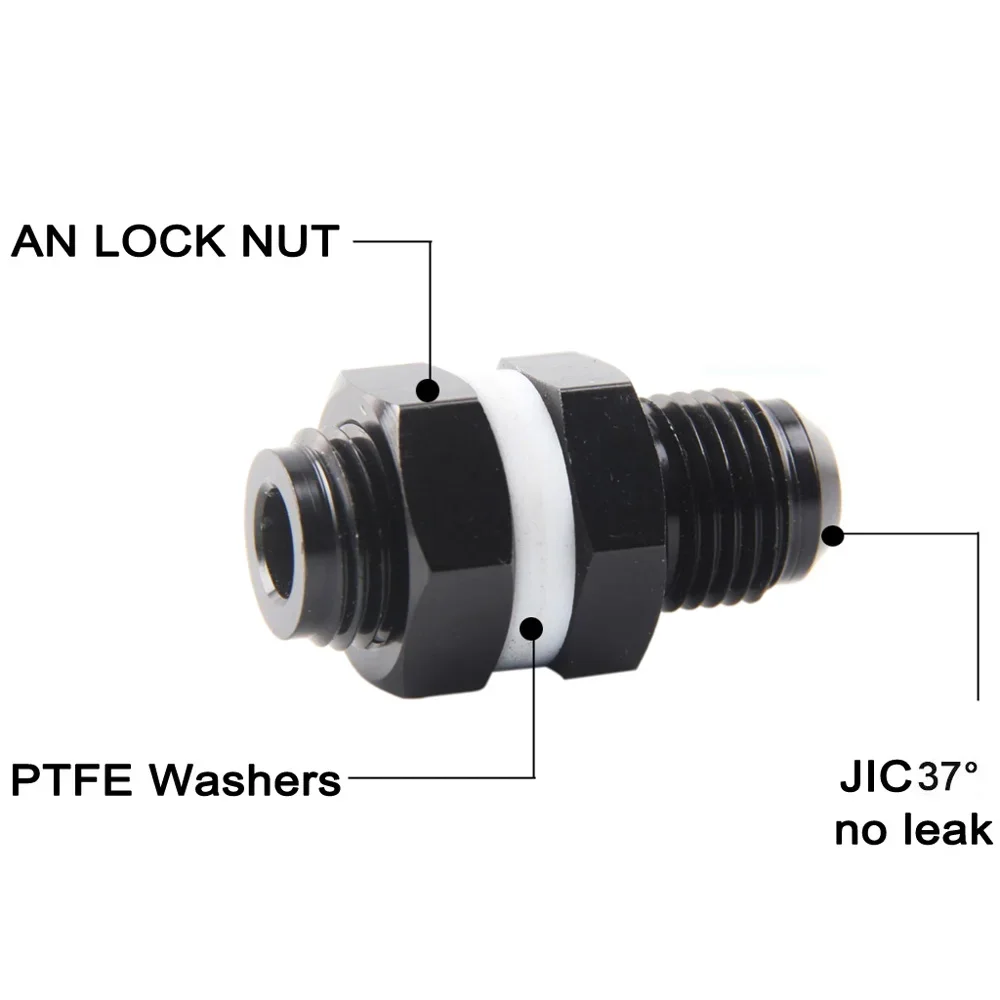 Adaptador pasamuros para depósito de combustible AN6/AN8/AN10 negro - imagen 3