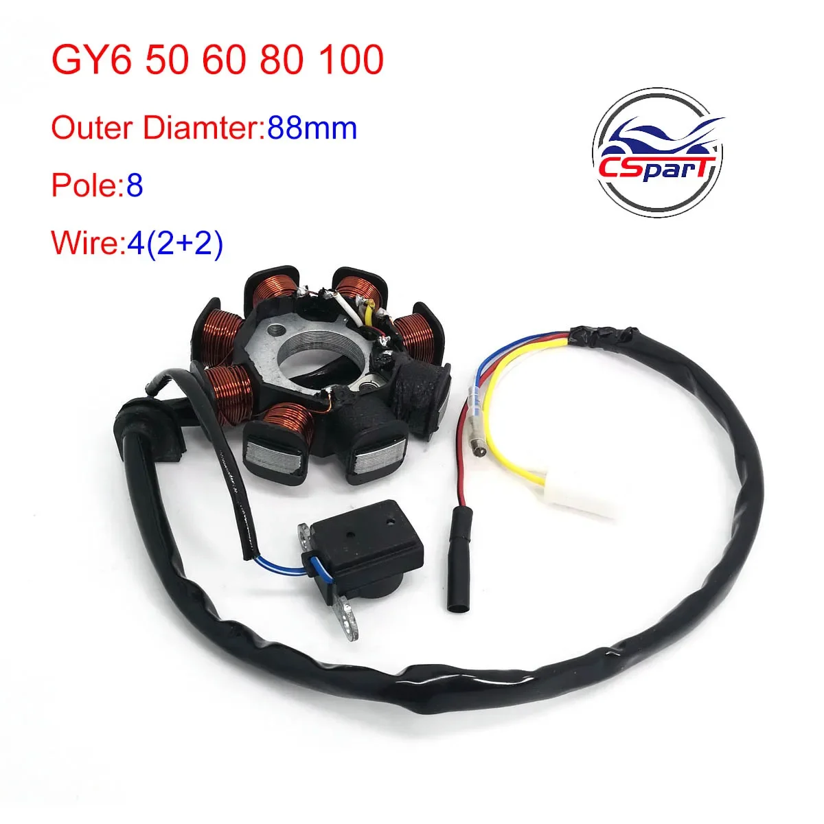 Kit de estator magneto rotor GY6 Taotao SunL 49-100cc Scooter - imagen 4
