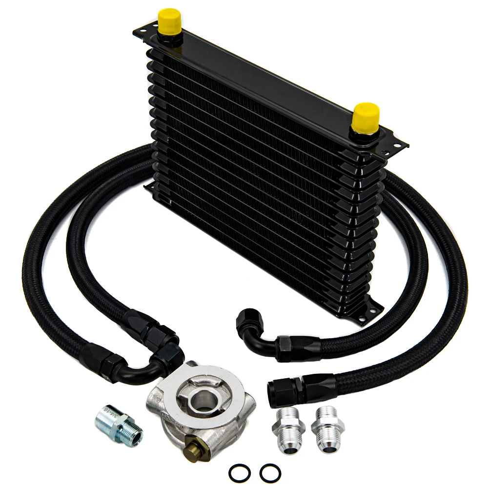 Kit enfriador de aceite 15 filas AN10 con adaptador y manguera