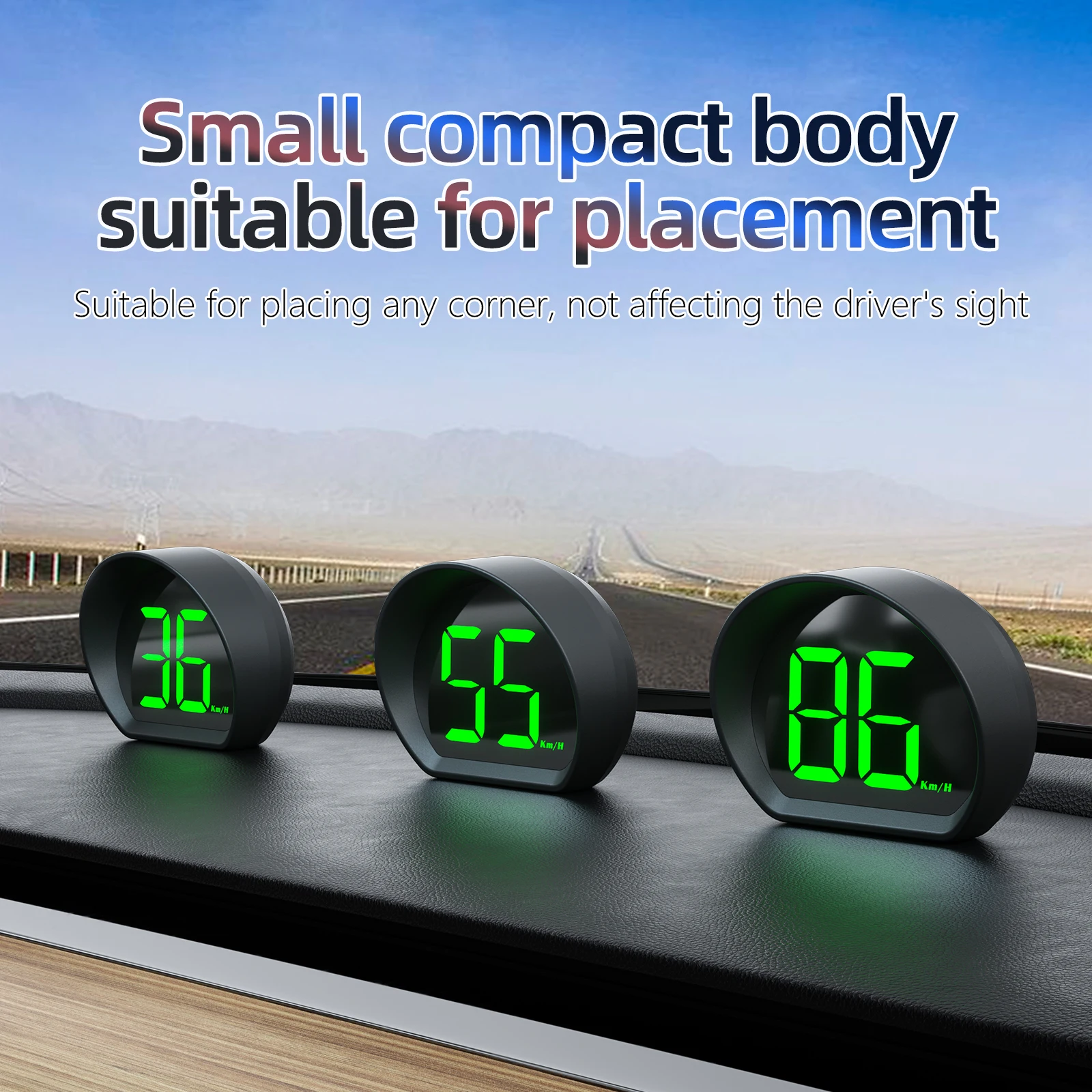 Velocímetro GPS HUD con pantalla LCD para coche, fácil instalación - imagen 2