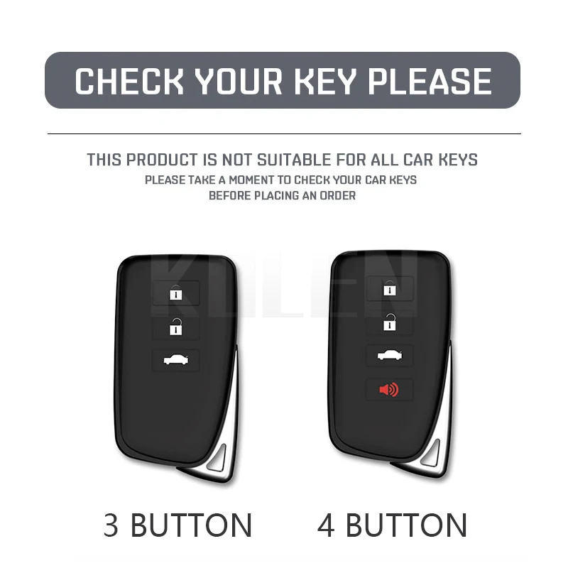 Funda de TPU para llave remota de coche Lexus en color negro