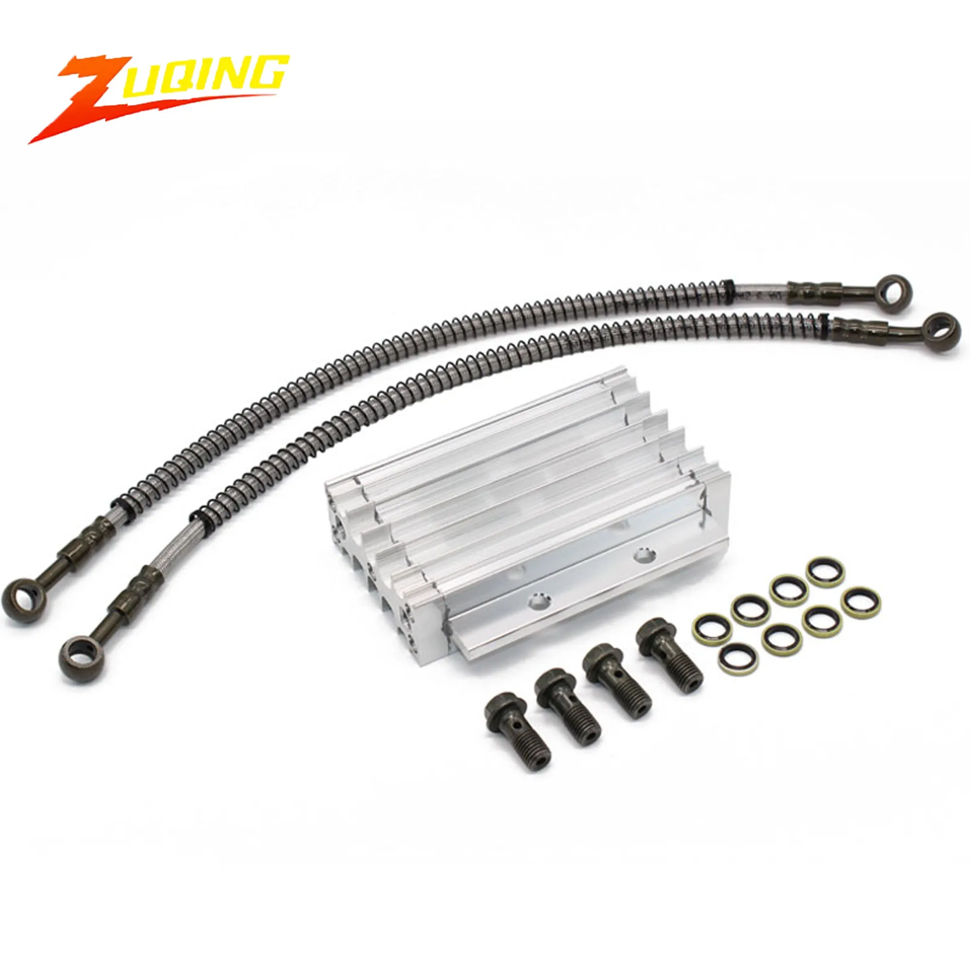 Radiador aceite aluminio con tubos para motocross Honda CRF 125cc