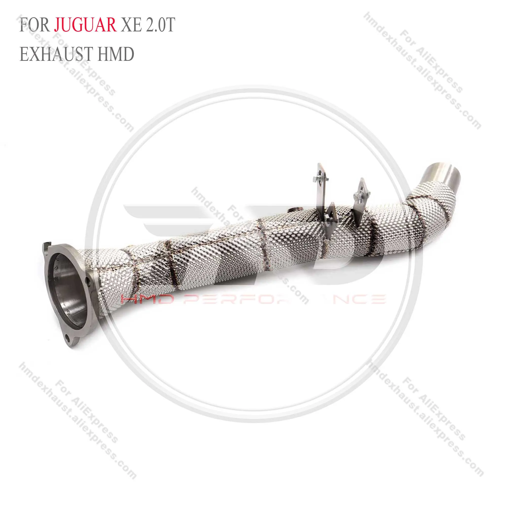 Tubo de bajada HMD Jaguar XE 2.0T – alto flujo con protector térmico - imagen 4