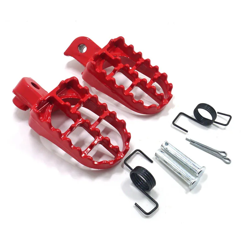 Estribos rojos pit bike para Honda CRF50 y Yamaha TW200 - imagen 3