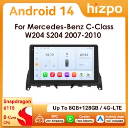 Hizpo radio con Android Auto para Mercedes Clase C W204 2007-2010