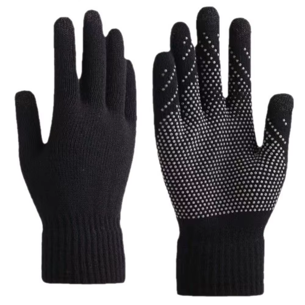 Guantes de invierno táctiles con forro polar y silicone antideslizante para conducir - imagen 5