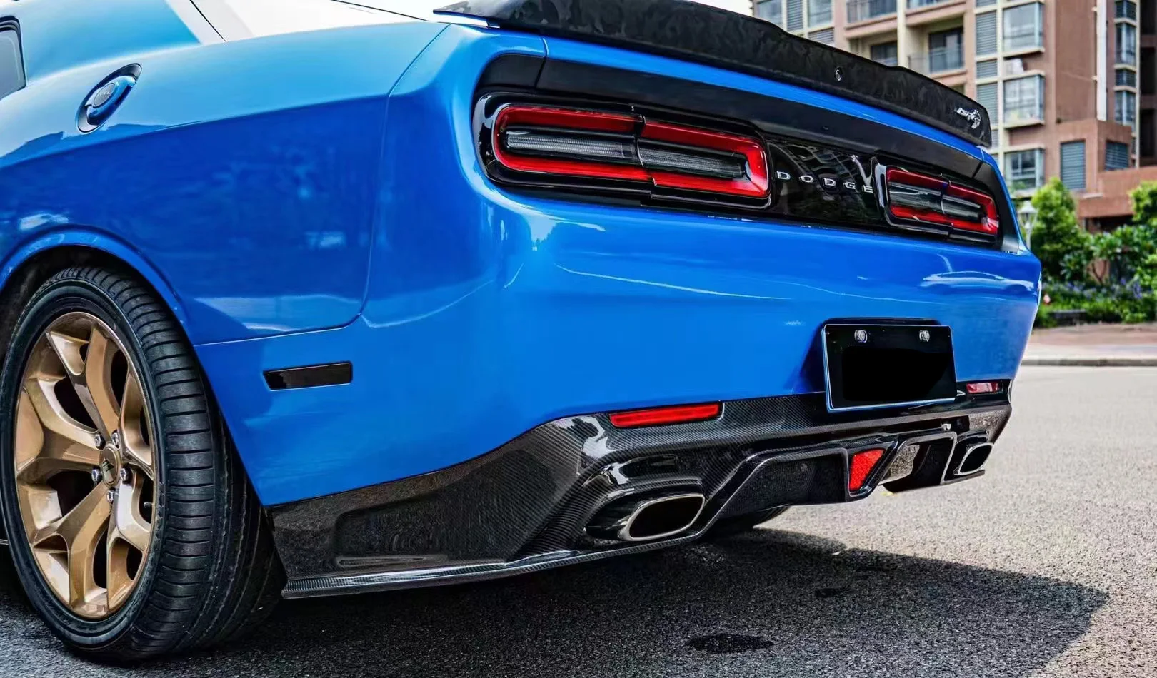 Spoiler trasero fibra de carbono carbono para Dodge Challenger 2015-2023 - imagen 2