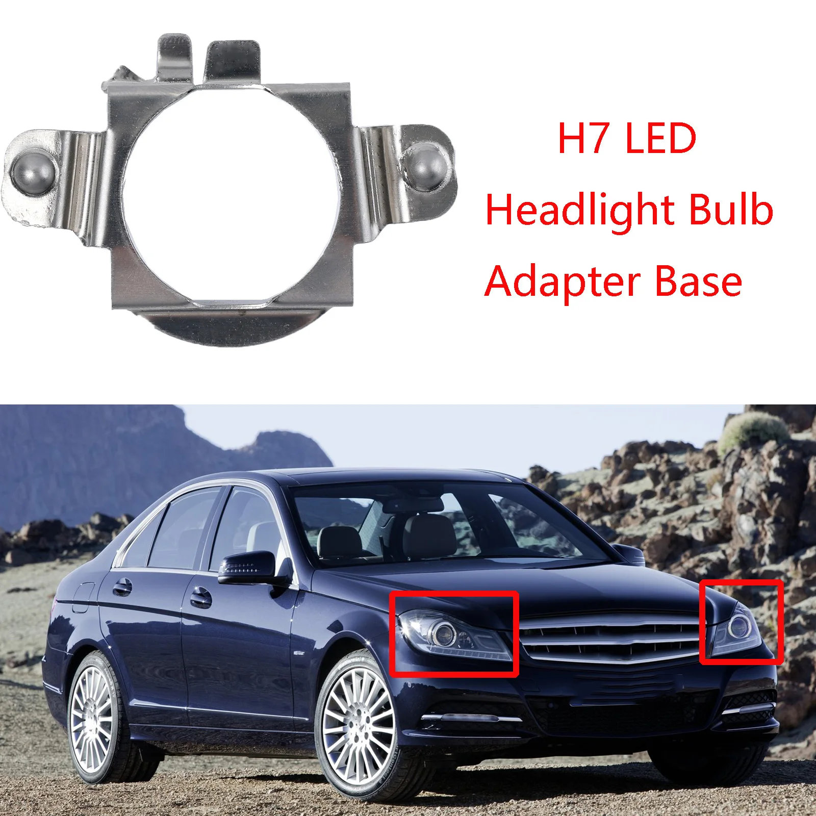 Base bombilla faro LED H7 adaptadores Mercedes Classe C W204 CLA GLE - imagen 5