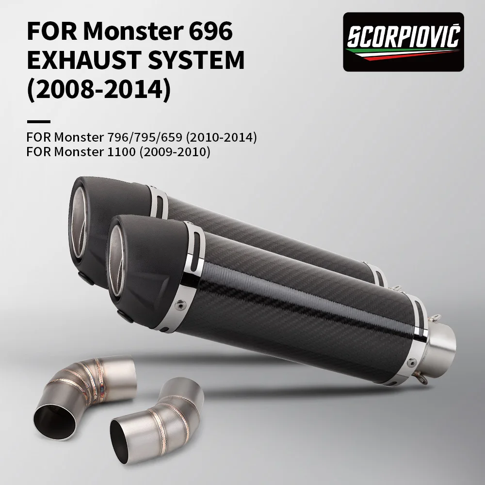 Silenciador slip-on 51mm para Ducati Monster 696-1100 - imagen 3