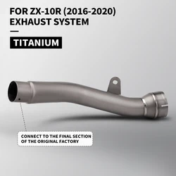 Tubo intermedio de escape titanio para Kawasaki Ninja ZX10R 2021-2024