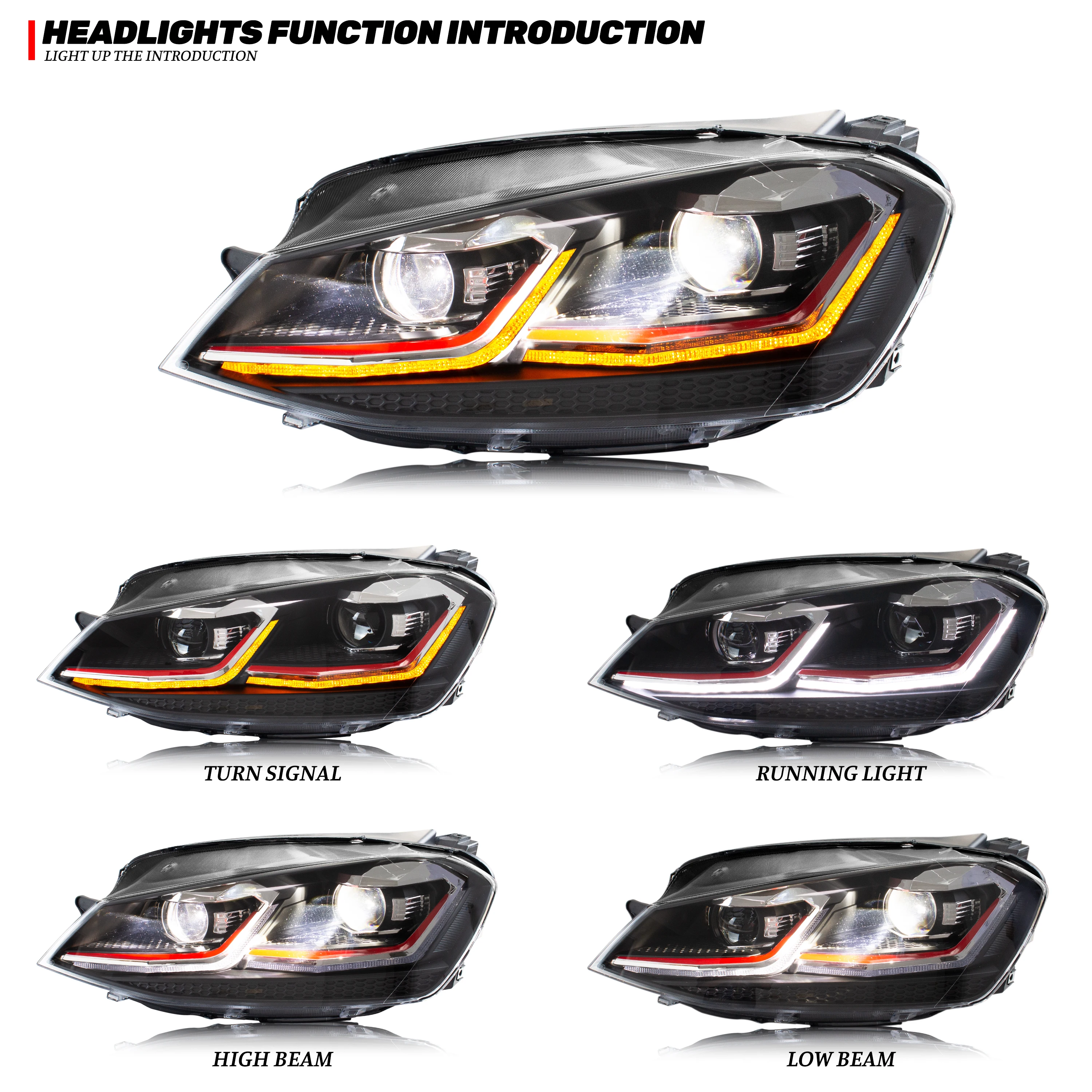 Faros LED Volkswagen Golf 7 2013-2017 – No GTI, R ni GTD - imagen 3