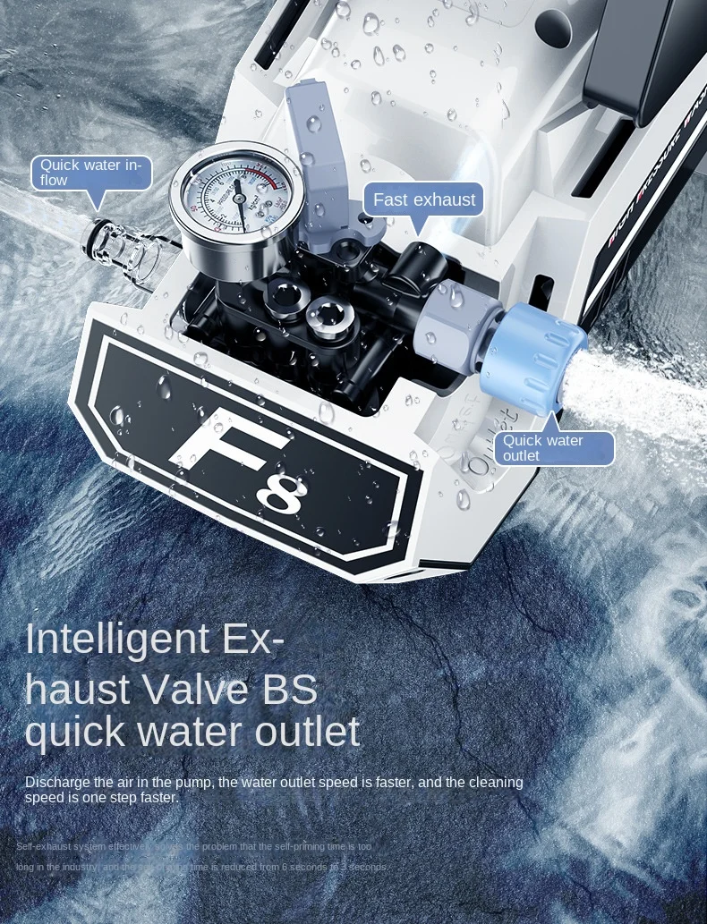 Bomba de agua con cepillo para coches