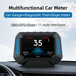 Pantalla HUD OBD P21 con velocímetro e inclinómetro GPS