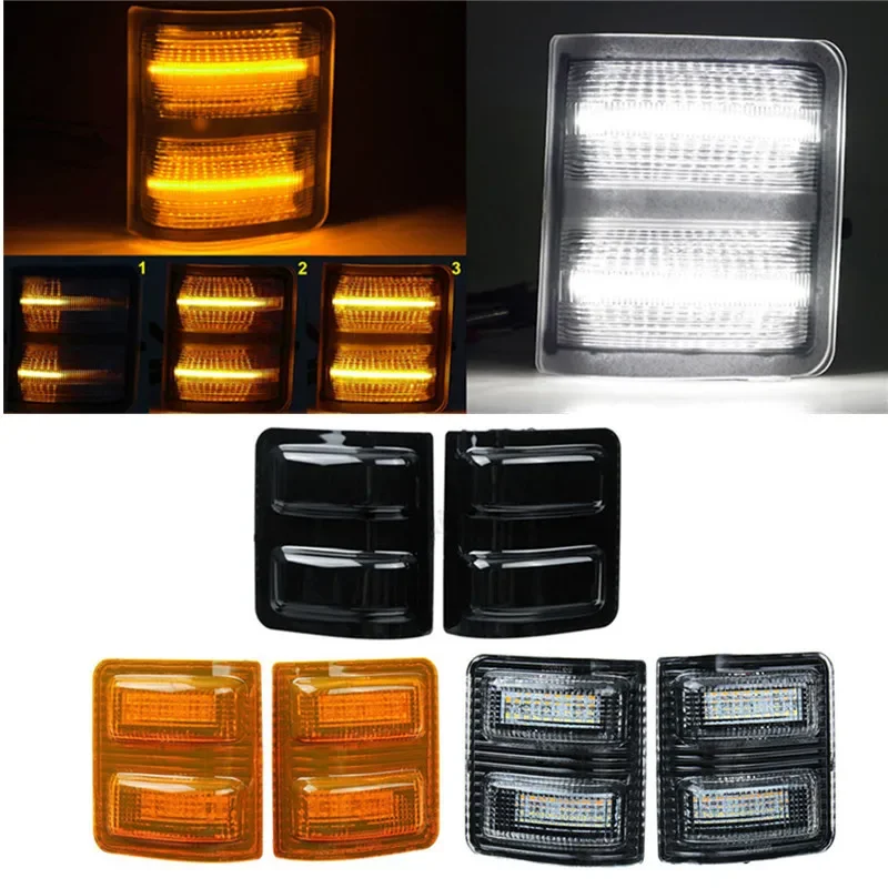 Luces LED espejo lateral direccional Ford F250-F350 2008-2016 - imagen 2