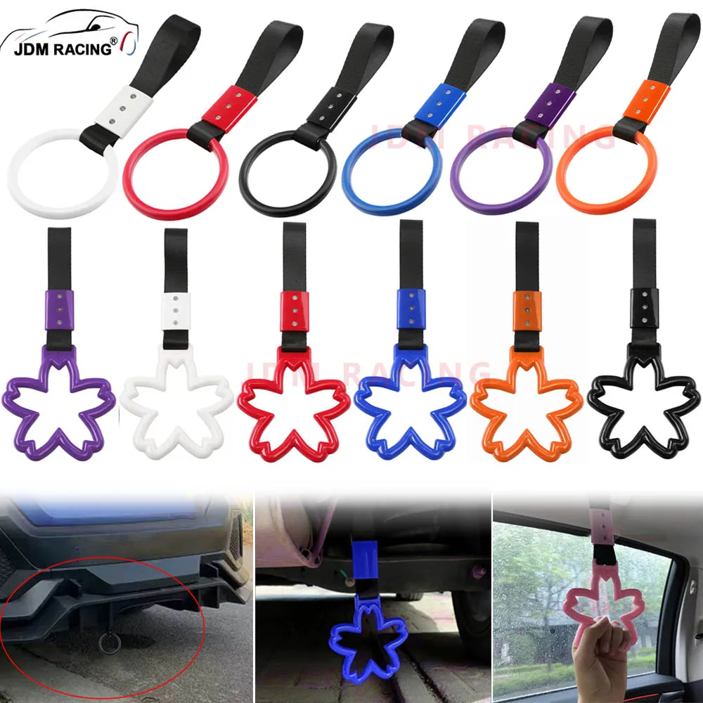 Correa de agarre JDM Racing con flores para coche