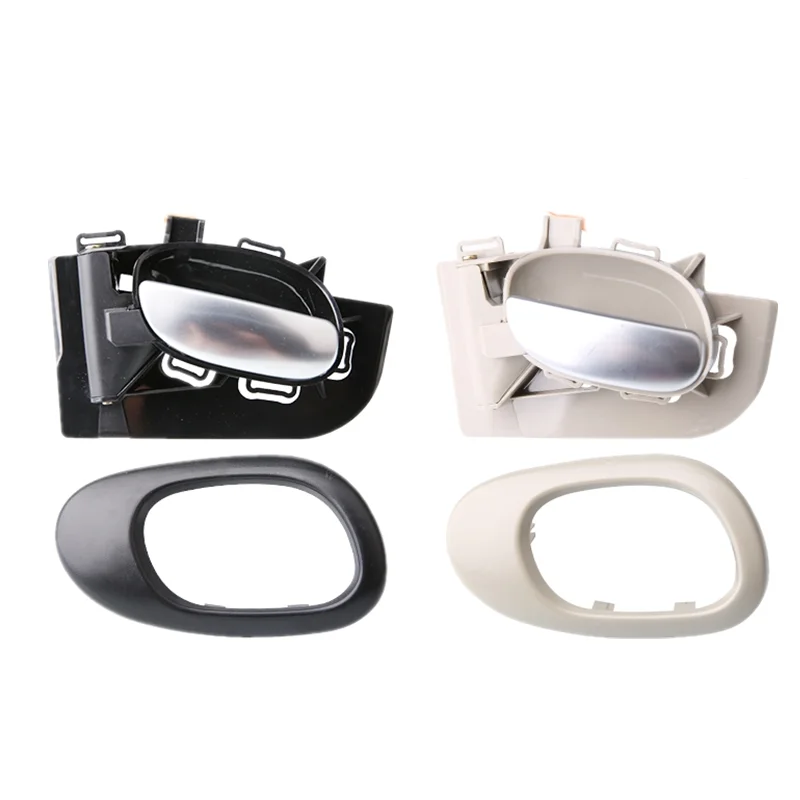 9143R2 para Peugeot 206 207 Citroen C2 manija de puerta, cierre de manija interior cubierta de manija de control de puerta lateral con bisagras delanteras 9143R2