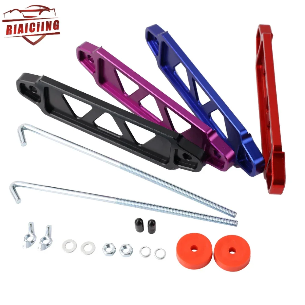 Barra de sujeción de batería JDM de aluminio con gancho en J