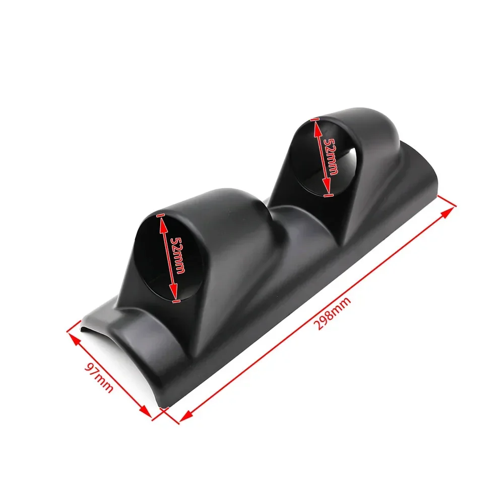 Soporte doble para relojes de 52 mm en pilar A negro - imagen 2