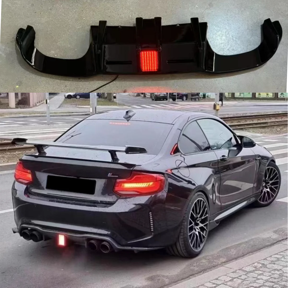 Labio difusor trasero para BMW M2 F87/M2C 2016-2020