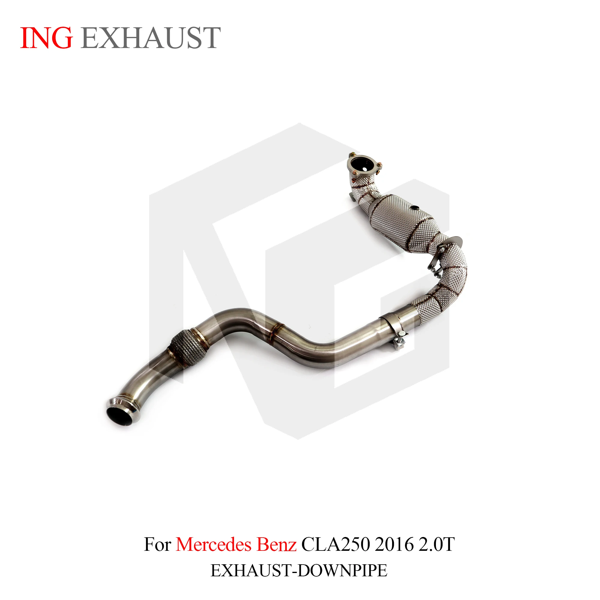 Tubo de bajada catalizado ING SS304 para Mercedes CLA 250 W118 2.0 T