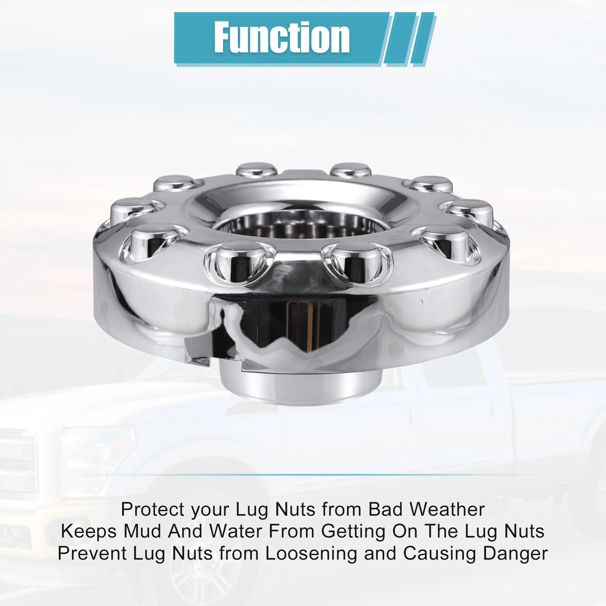 X Autohaux tapacubos cromado 10 terminales Ford F-450 F-550 Super Duty - imagen 5