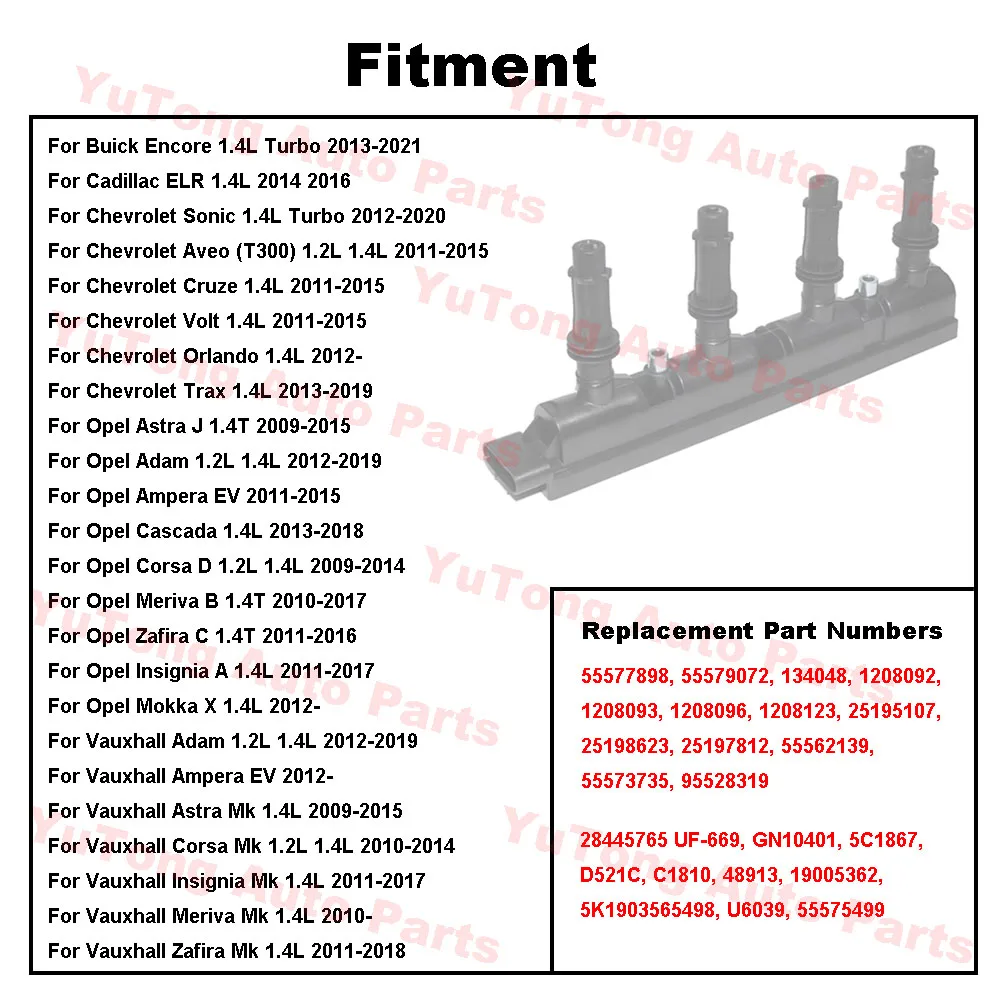 Bobinas de encendido 55579072 – Chevrolet Aveo T300 Cruze 1.2 1.4L - imagen 4