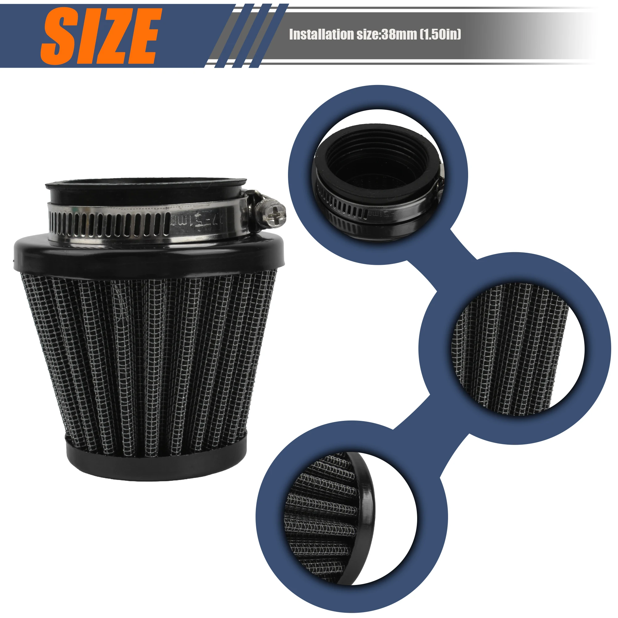 Filtro de aire 38mm universal para Moto ATV Pit Bike - imagen 5