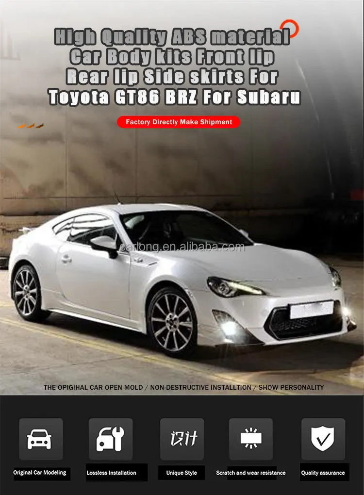 Kit carrocería Toyota GT86 TRD vista frontal
