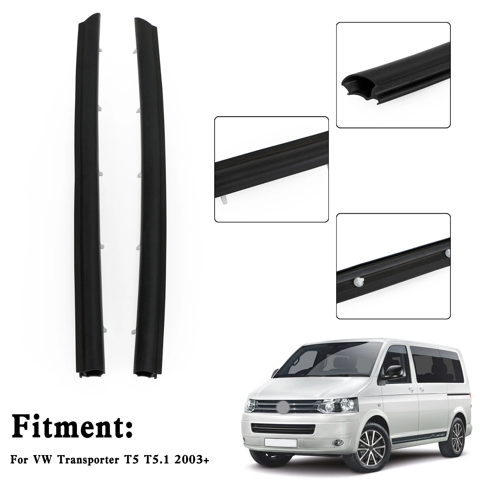 Juntas de puerta delantera VW Transporter T5 T5.1 embellecedor goma - imagen 3