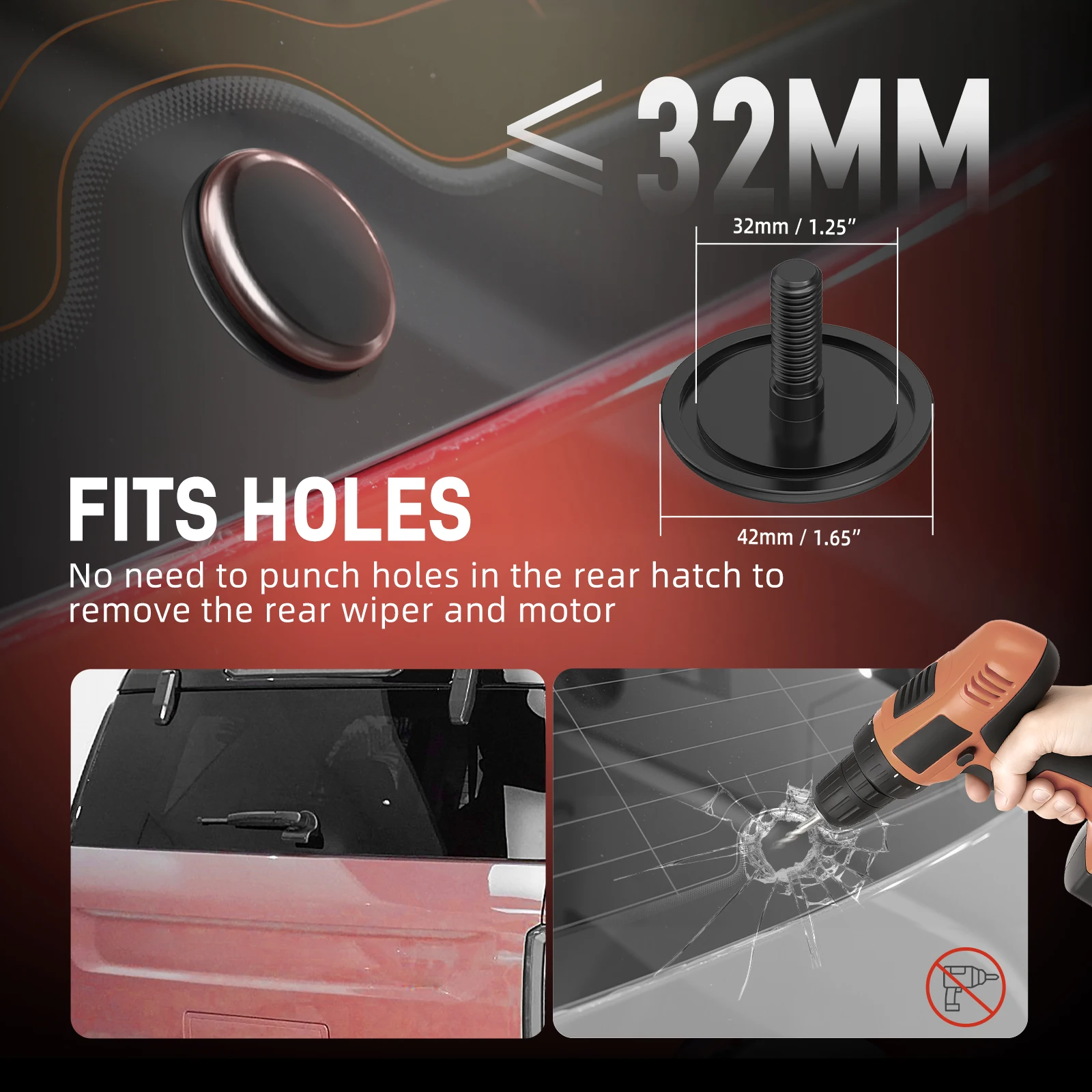 Kit brazo limpiaparabrasil trasero BEVINSEE Ford Focus ST MK2 - imagen 2