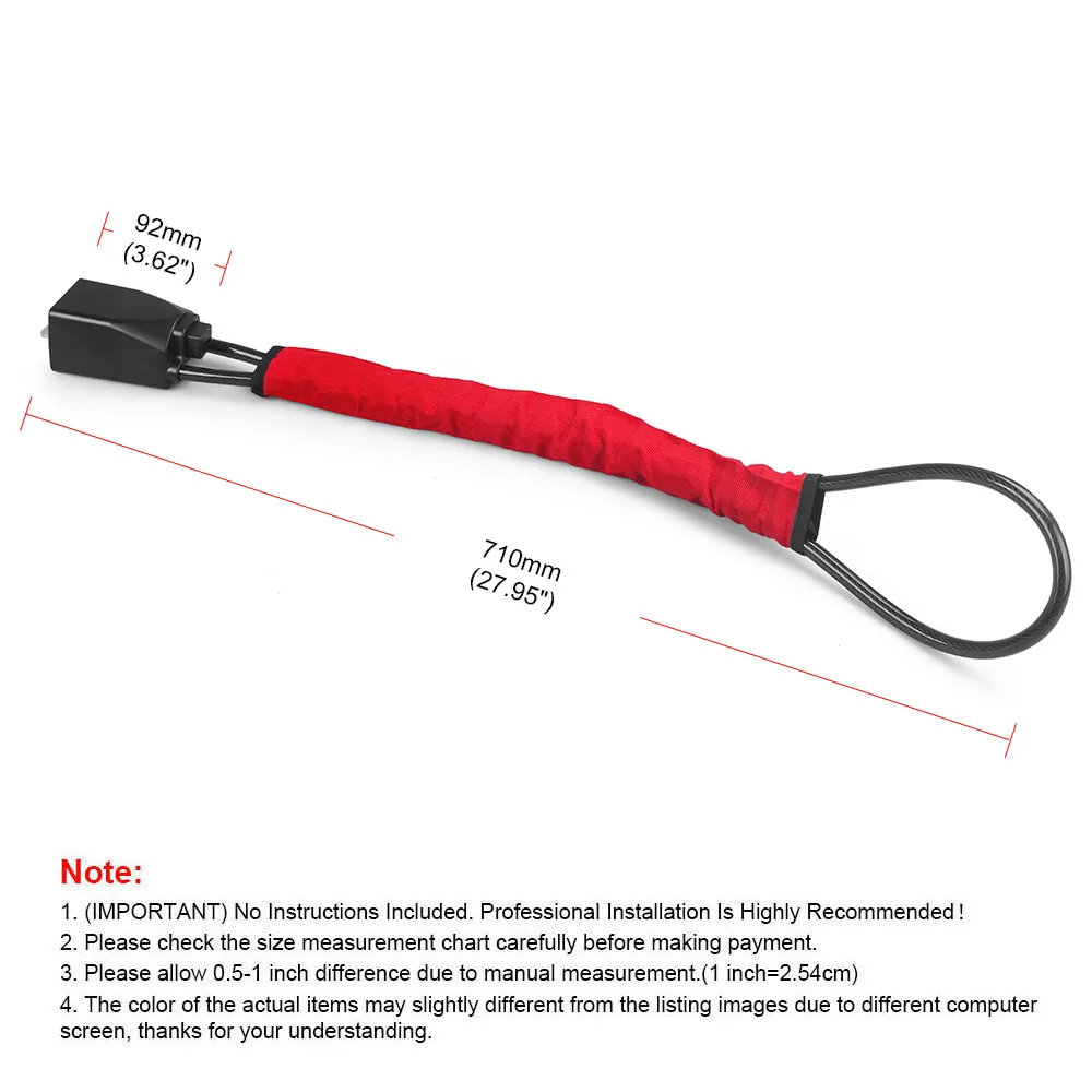 Antirrobo de volante universal con cable de acero para coche - imagen 5