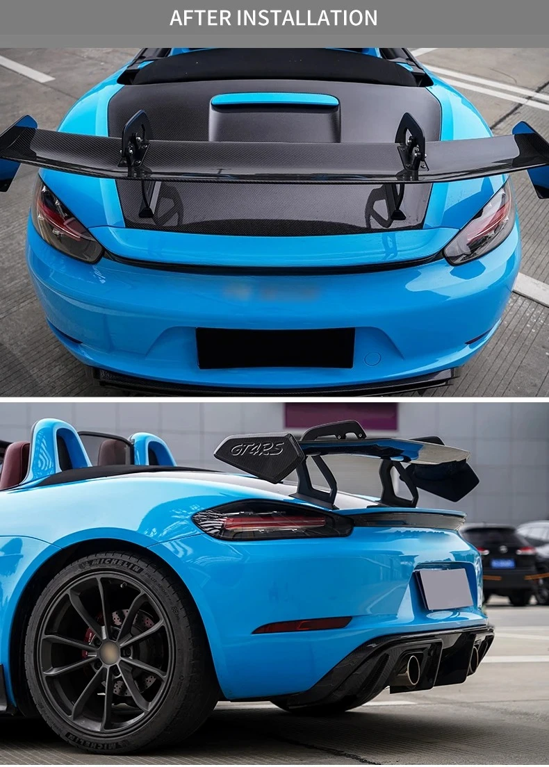 Detalle del ala fija trasera para Porsche Cayman Boxster